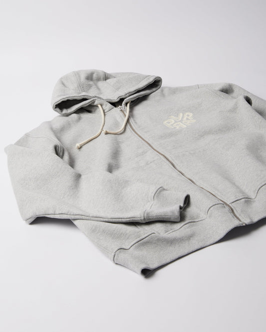 1976 logo zip hooded sweatshirt